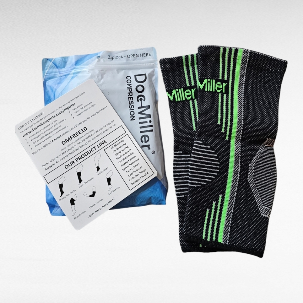 Doc Miller Ankle Compression Sleeves 1 Pair Green XX Large